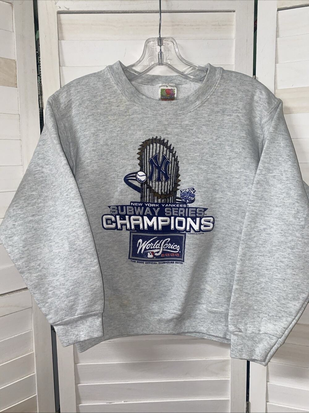 2000 Subway Series Yankees vs. Mets World Series Sweatshirt Youth Large 14/16
